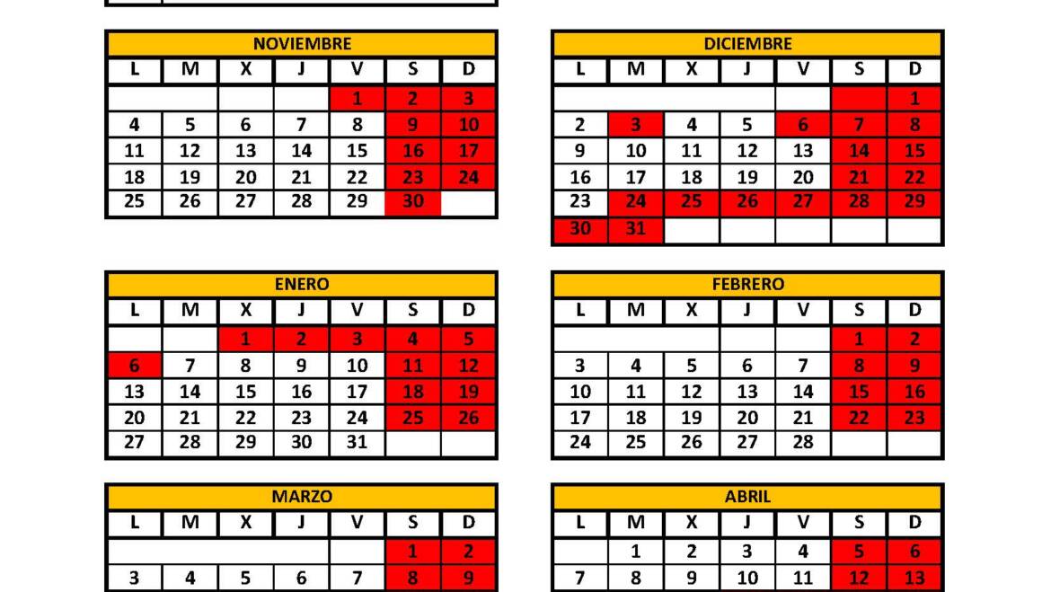 Calendario curso 24/25